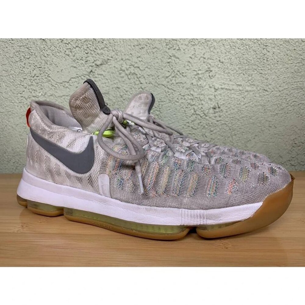 RARE 🚀 Nike Zoom KD 9 Metallic Silver 843392-900 Durant‎ Summer White Sz 13